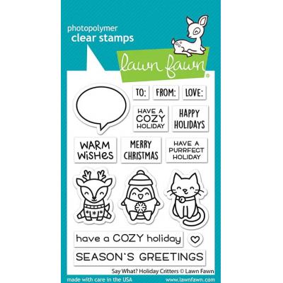 Lawn Fawn Clear Stamps - Say What? Holiday Critters